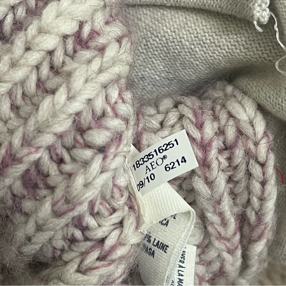 American Eagle Outfitters Purple Heavy Knit Zippered Cardigan - Picture 10 of 11